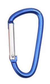 Aluminium sleutelhanger blauw 46 mm ovaal 10 stuks